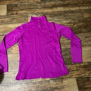 Nike Purple Fitted Long Sleeve golf Shirt